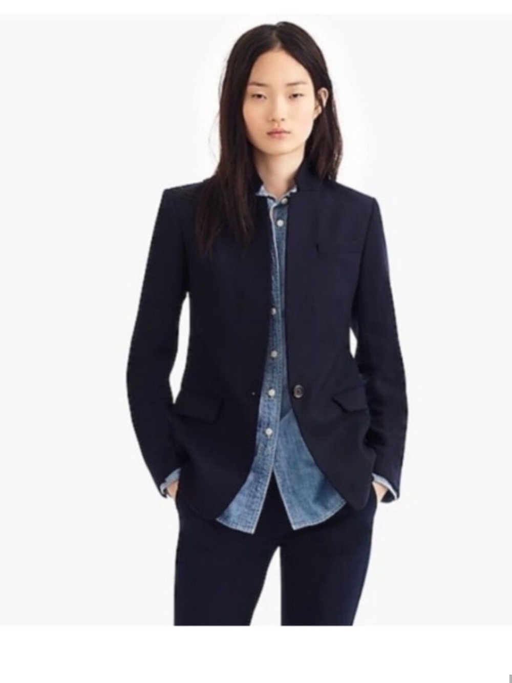 J.Crew Regent Blazer - Navy Wool Flannel 6